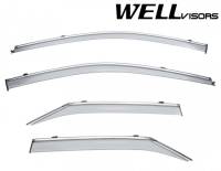 WellVisors Side Window Deflectors Toyota Camry 15-17 With Chrome Trim