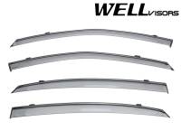 WellVisors Side Window Deflectors Nissan Maxima 16-21 with black trim