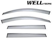 WellVisors Side Window Deflectors Volkswagen Touareg 11-17 With Chrome Trim