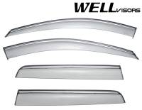 WellVisors Side Window Deflectors Volvo XC90 03-14 With Chrome Trim