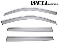 WellVisors Side Window Deflectors BMW F25 X3 11-16 With Chrome Trim