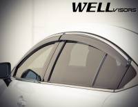 WellVisors - WellVisors Side Window Deflectors Mazda 6 Sedan 14-17 With Chrome Trim - Image 5