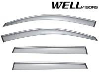 WellVisors Side Window Deflectors Porsche Cayenne 11-14 With Chrome Trim