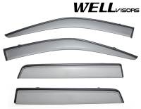 WellVisors Side Window Deflectors Land Rover LR2 08-15 With Black Trim