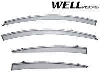 WellVisors Side Window Deflectors Volvo S60 11-18 With Chrome Trim