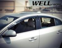 WellVisors - WellVisors Side Window Deflectors Volvo S60 11-18 With Chrome Trim - Image 5