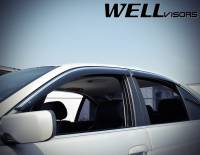 WellVisors - WellVisors Side Window Deflectors BMW E39 5-Series 97-03 With Chrome Trim - Image 5