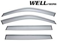 WellVisors Side Window Deflectors BMW E70 F15 X5 07-17 With Chrome Trim