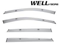 WellVisors Side Window Deflectors Mazda CX-9 2016+ With Chrome Trim