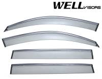 WellVisors Side Window Deflectors Volkswagen Tiguan 09-17 With Chrome Trim