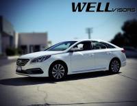 WellVisors - WellVisors Side Window Deflectors Hyundai Sonata 15-19 with Chrome Trim - Image 3