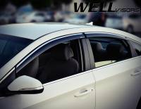 WellVisors - WellVisors Side Window Deflectors Hyundai Sonata 15-19 with Chrome Trim - Image 5