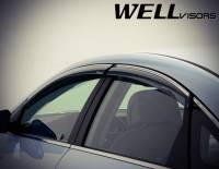 WellVisors - WellVisors Side Window Deflectors Hyundai Sonata 15-19 with Chrome Trim - Image 7