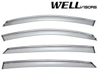 WellVisors Side Window Deflectors Kia Optima 11-15 With Chrome Trim