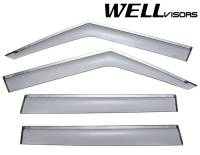 WellVisors Side Window Deflectors Land Rover Range Rover 03-12 With Chrome Trim