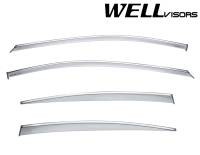 WellVisors Side Window Deflectors Chevrolet Cruze 16-19 with Chrome trim