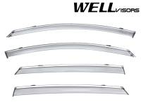 WellVisors Side Window Deflectors Kia Optima 2016-2020 with Chrome Trim