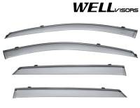 WellVisors Side Window Deflectors Kia Rondo 07-12 with Black Trim