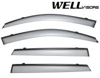 WellVisors Side Window Deflectors Kia Sorento 11-15 With Black Trim