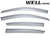 WellVisors Side Window Deflectors Honda Accord Sedan 08-12 With Chrome Trim