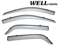 WellVisors Side Window Deflectors Kia Sportage 04-10 With Black Trim