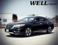 WellVisors - WellVisors Side Window Deflectors Honda Crosstour 10-15 With Chrome Trim - Image 3