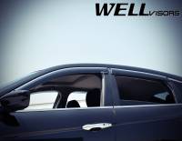 WellVisors - WellVisors Side Window Deflectors Honda Crosstour 10-15 With Chrome Trim - Image 5