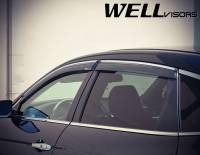 WellVisors - WellVisors Side Window Deflectors Honda Crosstour 10-15 With Chrome Trim - Image 7