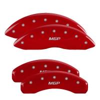 MGP Caliper Covers Red finish, Silver MGP for 2012-2019 Ford F-150