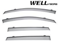 WellVisors Side Window Deflectors Suzuki Aerio SX Hatchback 02-06 with Black Trim