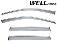 WellVisors - WellVisors Side Window Deflectors Honda Pilot 16-21 with Chrome Trim - Image 1