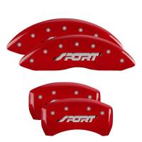 MGP Caliper Covers Red finish, Silver Sport (Bold) for 2011-2019 Ford Explorer