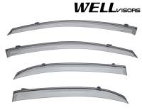 WellVisors Side Window Deflectors Suzuki Aerio Sedan 02-07 with black trim