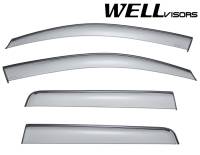 WellVisors Side Window Deflectors Mitsubishi Outlander 14-20 With Black Trim