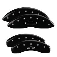 MGP Caliper Covers Black finish, Silver Bowtie for 2007-2007 Chevrolet Silverado 1500 Classic / 2007-2014 Chevrolet Tahoe / 2007-2013 Chevrolet Silverado 1500 / 2007-2013 Chevrolet Avalanche / 2007-2014 Chevrolet Suburban 1500