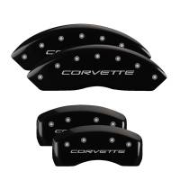 MGP Caliper Covers - MGP Caliper Covers Black finish, Silver Corvette (C5) for 1997-2004 Chevrolet Corvette - Image 1