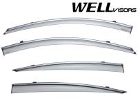 WellVisors Side Window Deflectors Acura TL 09-14 With Chrome Trim