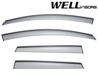 WellVisors Side Window Deflectors Nissan Murano 09-14 With Black Trim