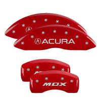 MGP Caliper Covers Red finish, Silver Acura / MDX for 2014-2016 Acura MDX