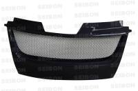 Seibon TD-style carbon fiber front grille for 2006-2009 Volkswagen Golf GTI (Emblem Shaved)