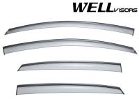 WellVisors Side Window Deflectors Nissan Sentra 13-19 With Black Trim