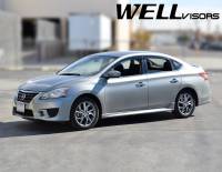 WellVisors - WellVisors Side Window Deflectors Nissan Sentra 13-19 With Black Trim - Image 3