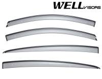 WellVisors Side Window Deflectors Nissan Versa Sedan 12-19 With Black Trim