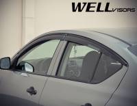 WellVisors - WellVisors Side Window Deflectors Nissan Versa Sedan 12-19 With Black Trim - Image 5