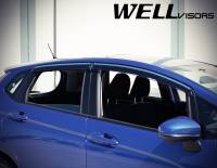 WellVisors - WellVisors Side Window Deflectors Honda Fit 15-20 With Chrome Trim - Image 5