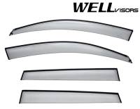 WellVisors Side Window Deflectors Toyota RAV4 06-12 With Black Trim