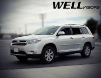 WellVisors - WellVisors Side Window Deflectors Toyota Highlander 08-13 Chrome Trim - Image 3