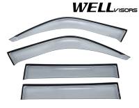 WellVisors Side Window Deflectors Toyota Landcruiser 91-97 With Black Trim