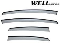 WellVisors Side Window Deflectors Toyota Pruis 10-15 With Black Trim