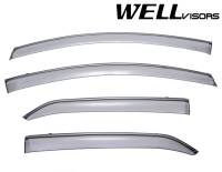 WellVisors Side Window Deflectors Toyota Yaris 07-12 4 Doors Sedan With Black Trim